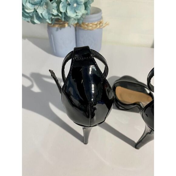 Michael Antonio Black Ankle Strap High Heels - Picture 5 of 9